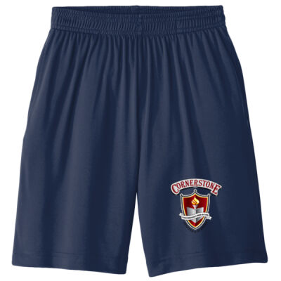 Cornerstone - Youth PosiCharge ® Competitor Pocketed Short Thumbnail